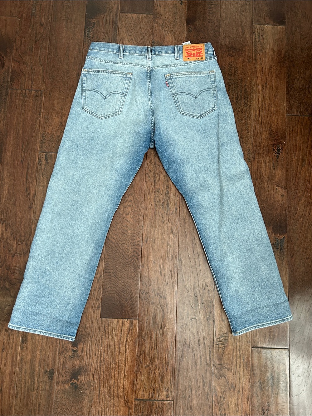 Levi's Men’s 501 38X30 Light Blue Straight-Leg Jeans